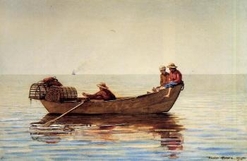 Three Boys in a Dory with Lobster Pots II